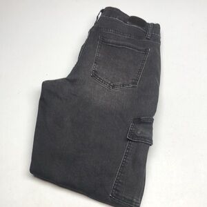 LIKE NEW ROYALTY FOR ME BLACK DENIM CARGO STYLE JEANS 6/28x26 ⭐️